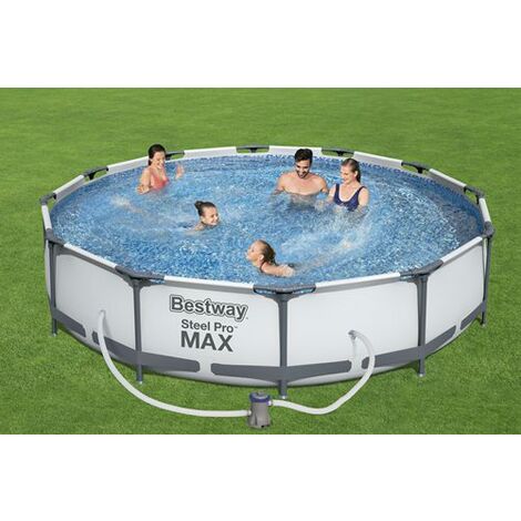 BestWay Steel Pro Frame Swimming Pool Set Round 12ft x 30inch 56416