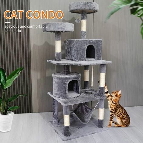 Light grey cat tree sale