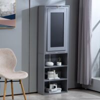 WestWood Grey Pull-Down Space Saving Desk Storage Shelf Convertible Computer Work Table Office Study