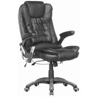 WestWood Leather 6 Point Massage Office Chair Black