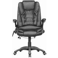 WestWood Leather 6 Point Massage Office Chair Black