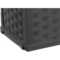 Starplast Rattan Style Chest Box With Sit-On Lid 56-811 Black