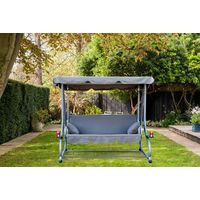 BIRCHTREE Garden Swing Hammock 3 Seater Chair SC05 Grey