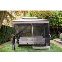 BIRCHTREE Garden Swing Hammock 3-4 Seater Chair Bed SB04 Grey