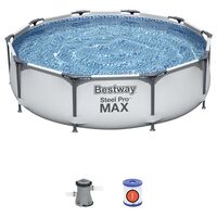 BestWay Steel Pro Frame Swimming Pool Set Round 10ft x 30inch 56408