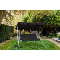 BIRCHTREE Garden Swing Hammock 3 Seater Chair SC01 Black