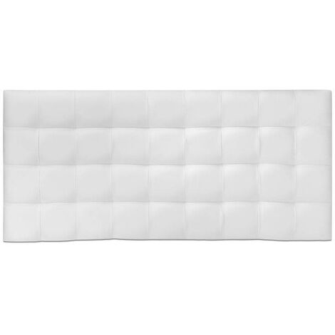 Ventadecolchones - Cabecero de Cama Modelo Cube Tapizado en Polipiel Blanco medida 91 x 70 cm (Para cama 80 ó 90 cm)