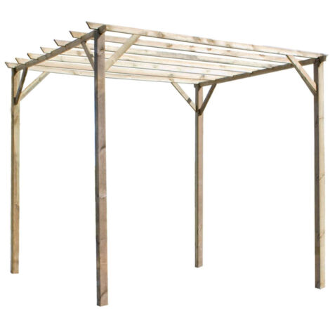 Pergola en bois ANCOLIE - 247 x 300 x 300 cm - 9m²