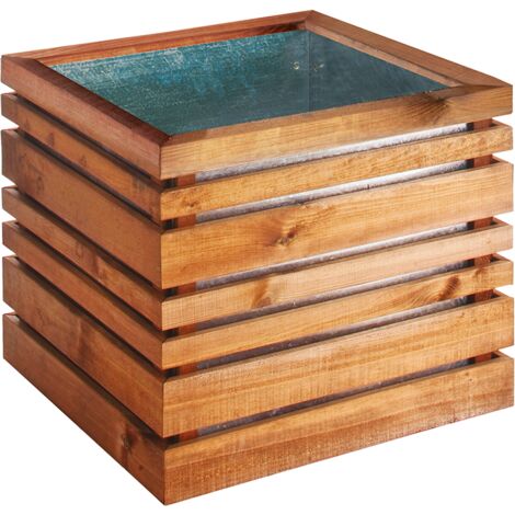 Bac à fleurs carré en bois Lign Z - 60 x 60 x 50 cm