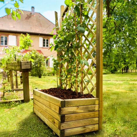 Bac à fleurs avec treillis en arc LIERRE