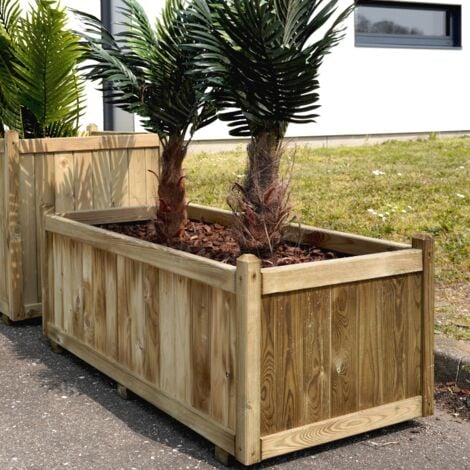 Bac à fleurs en bois VENDOME 220 L -120 x 60 x H50 cm