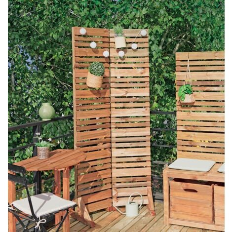 Brise-vue pliant en bois LIGN Z - Ep6,1 - 80 x H184,5 cm