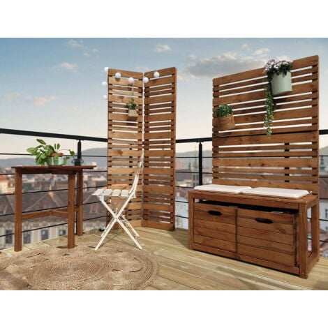 Brise-vue pliant en bois LIGN Z - Ep6,1 - 80 x H184,5 cm