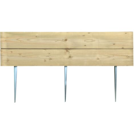 Bordure en bois Nolina à planter Ep 6,4 cm - 110 x 60 cm