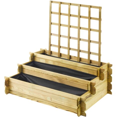 Carré potager en bois avec treillis ANGELIC