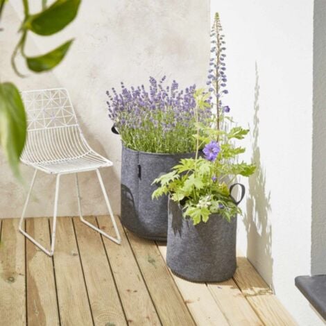 Sac feutre geotextile 40cm gris anthracite