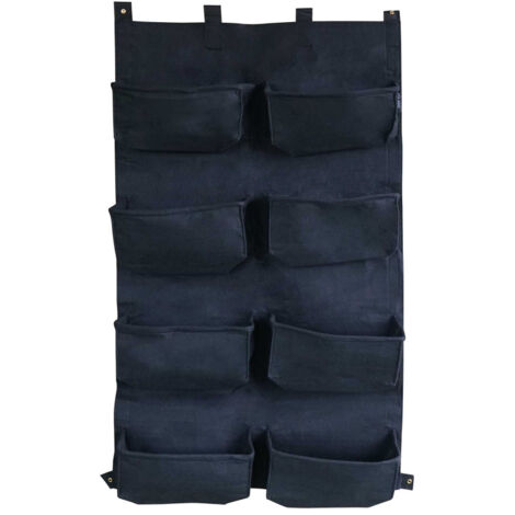 Mur végétal 8 sacs noirs en feutre géotextile (1/2)