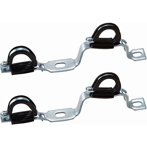 Kit de 2 soportes metálicos dobles para colectores de 3/4' (20x27) con goma insonorizada NOYON & THIEBAULT - 3052-20S2