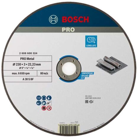 Disco de corte BOSCH EXPERT con cubo plano Metales especiales 230X3.0 MM - 2608600324