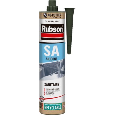 RUBSON Masilla de Silicona Acética Sanitaria - 300ml - translúcida - 165173