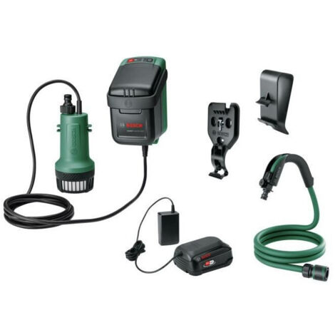 Bosch Home and Garden 06008C4202 Bomba de Agua Sumergible a Batería GardenPump, Sistema de 18 V, 1 x Batería, en Caja