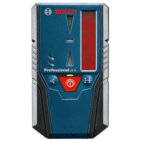 Bosch Professional Receptor de láser LR 6 (para láser rojo, 2 pilas AAA, alcance: 5-50 m)