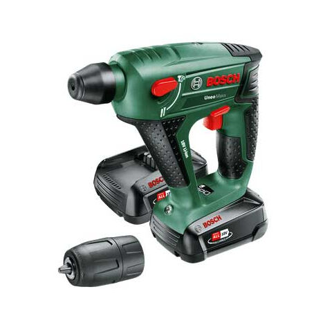 Bosch martillo perforador a batería Uneo Maxx (2 baterías, sistema de 18 V, Ø de taladro en hormigón 10 mm)