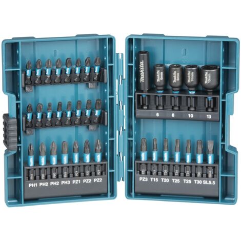 MAKITA ZESTAW KOŃCÓWEK WKRĘTAKOWYCH I NASADEK 35szt. IMPACT BLACK