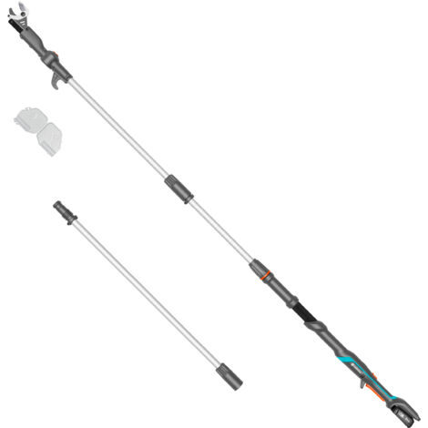 GARDENA Cortarramas telescópico podadora a batería HighCut 360cm/18V POWER FOR ALL cargador y batería incluidos, tijeras poda ramas hasta 5 m, cabezal de corte giratorio, mango ergonómico (14776-20)