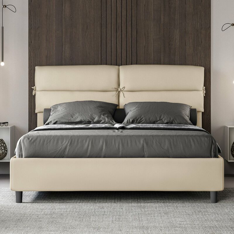 Letto Matrimoniale 160x190 cm Senza Rete Nandy Tortora