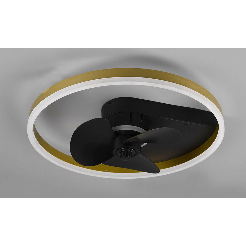 Plafoniera con Ventilatore da Interno a LED SMD Ø50 cm Metallo Nero Opaco