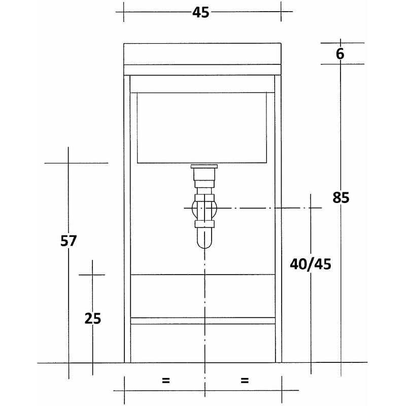 Mobile Lavatoio 45x50x85cm Anta Asse in Termoplastico Montegrappa Edilla  Bianco Sinistra