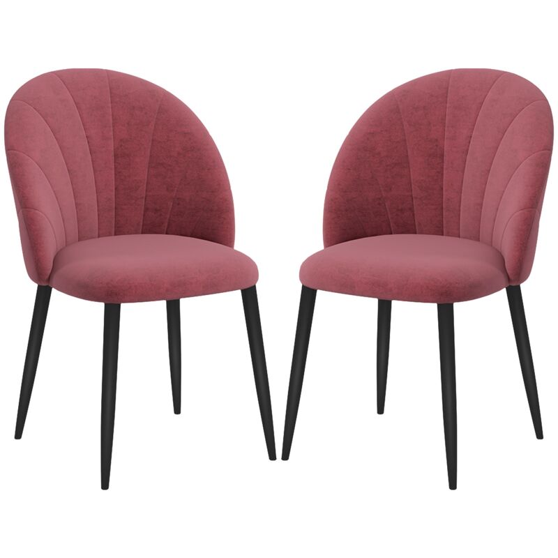 2 Sedie Da Pranzo In Velluto Con Gambe In Metallo - Imbottite, Moderne, Per Soggiorno O Cucina - Foto 13