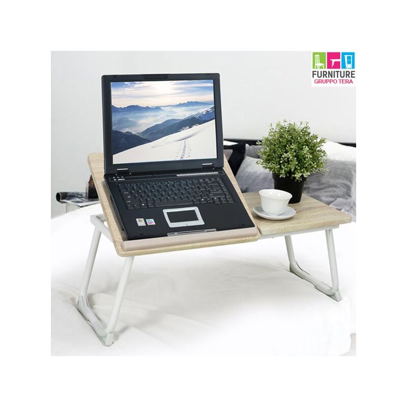 Scrivania Pieghevole 3 In 1 Per Letto E Divano – Con Tappetino E Slot Per Tablet, Supporta Laptop Fino A 17 Pollici - 4