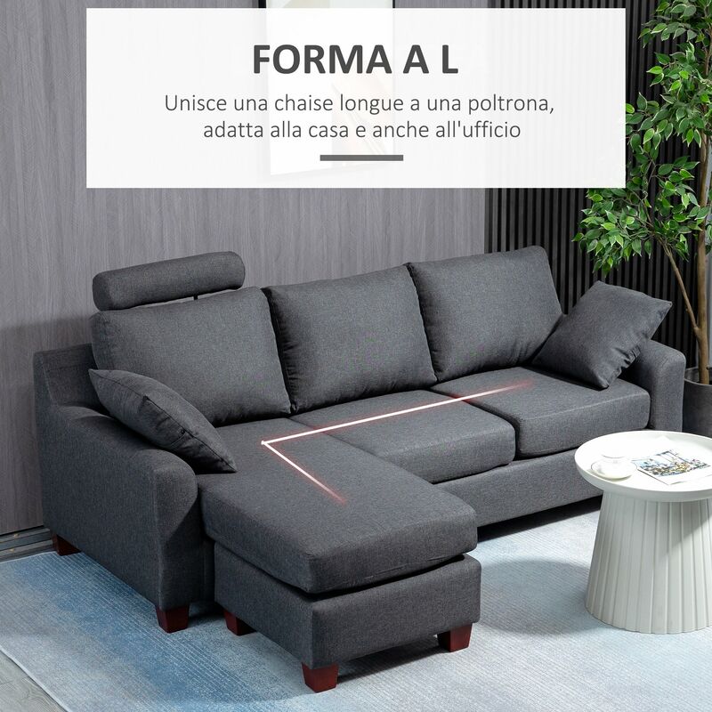 EASYCOMFORT Divano Letto 2 Posti 3 in 1 Convertibile in Poltrona