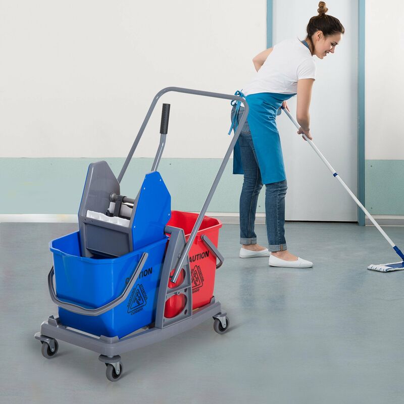 SECCHIO RETTANGOLARE PONY con strizzatore  Prodotti Pulizie Professionali  System & Cleaning