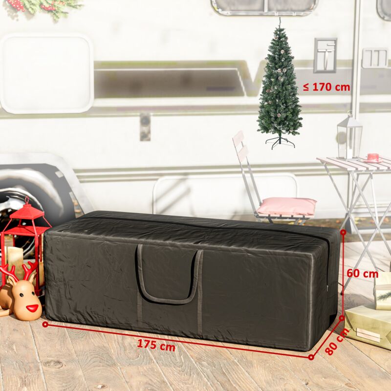 Sacchetto Albero Artificiale 9 Piedi Borsa Grande Per Albero Di Natale Artificiale, Resistente Con Cerniera, Capacità Fino A 9 Piedi - Verde Sacchetto Storage Albero Artificiale - Foto 3