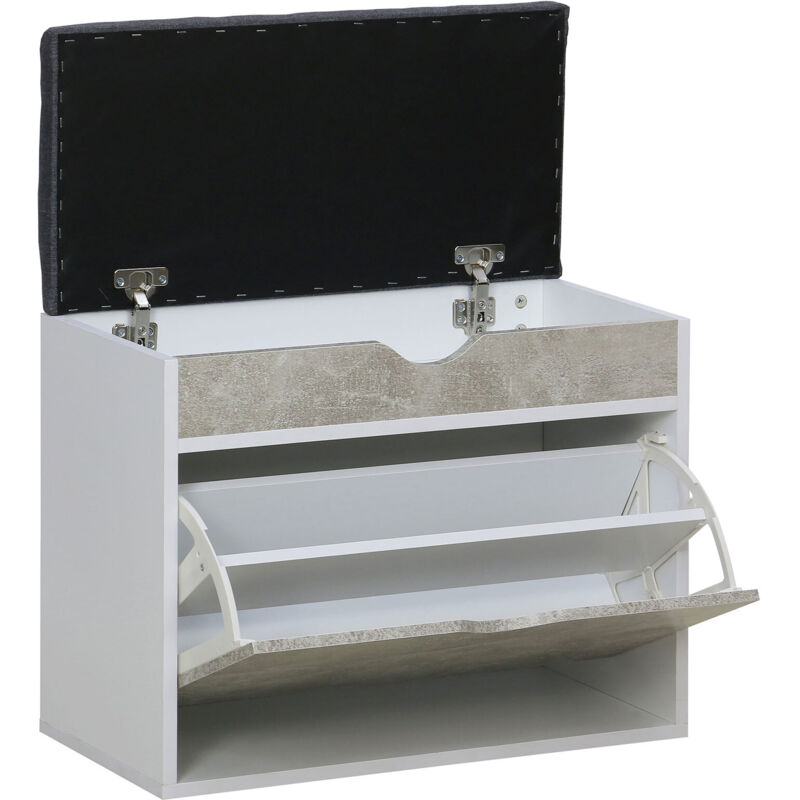 Panca Portascarpe Con Cuscino Seduta E Vano 102 X 32 X 50 Cm In Derivati Del Legno Colore Rovere Marrone Dec024862 85562494