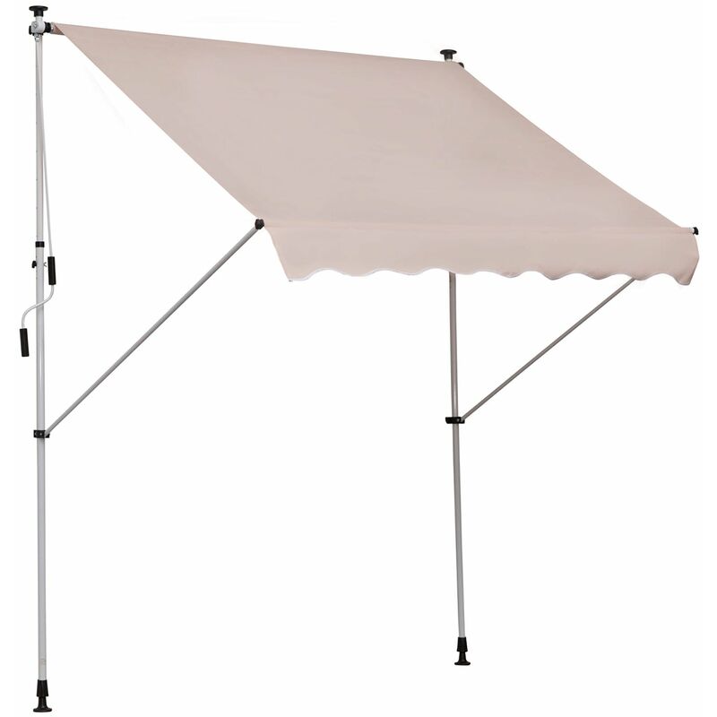 TENDA DA SOLE AVVOLGIBILE, IN ALLUMINIO, 3X2,5 MT, COLORE ECRU, DECORAZIONE  - Ottimax