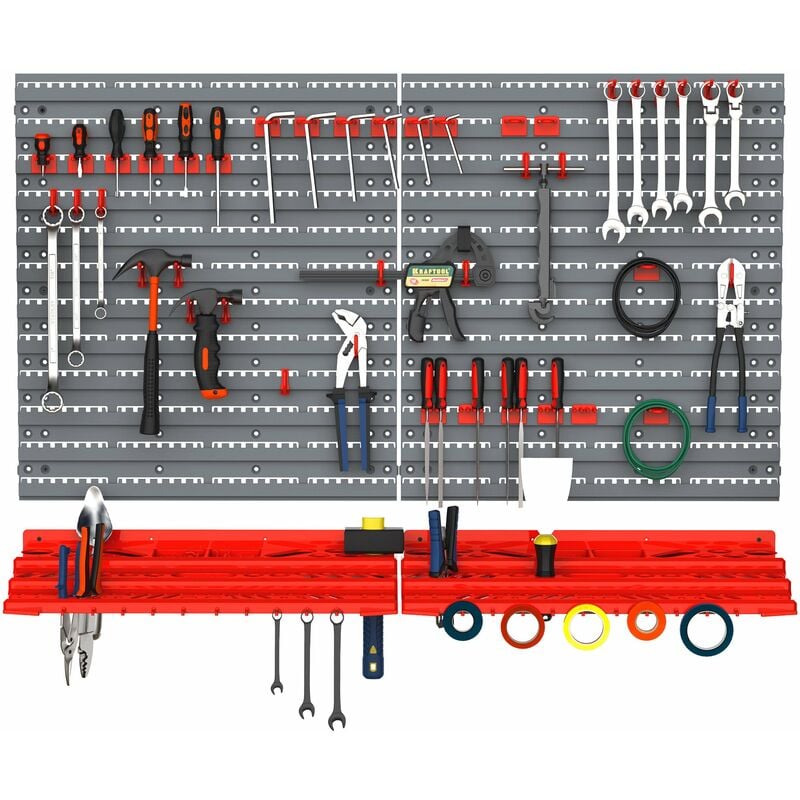 Professional Keiros Pannello porta attrezzi da parete 59 pezzi