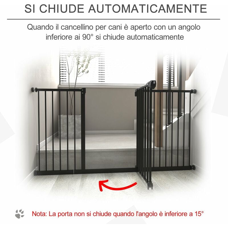 COSTWAY Cancello di Sicurezza per Bambini, Cancelletto di Metallo per  Animali Domestici, Cancello Regolabile con Porta Apribile, Barriera per  Bambini (Nero) : .it: Prima infanzia