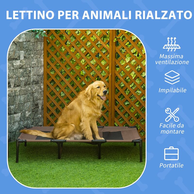 Brandina Portatile per Cani 122x92x23 cm Fino a 50Kg in Metallo e