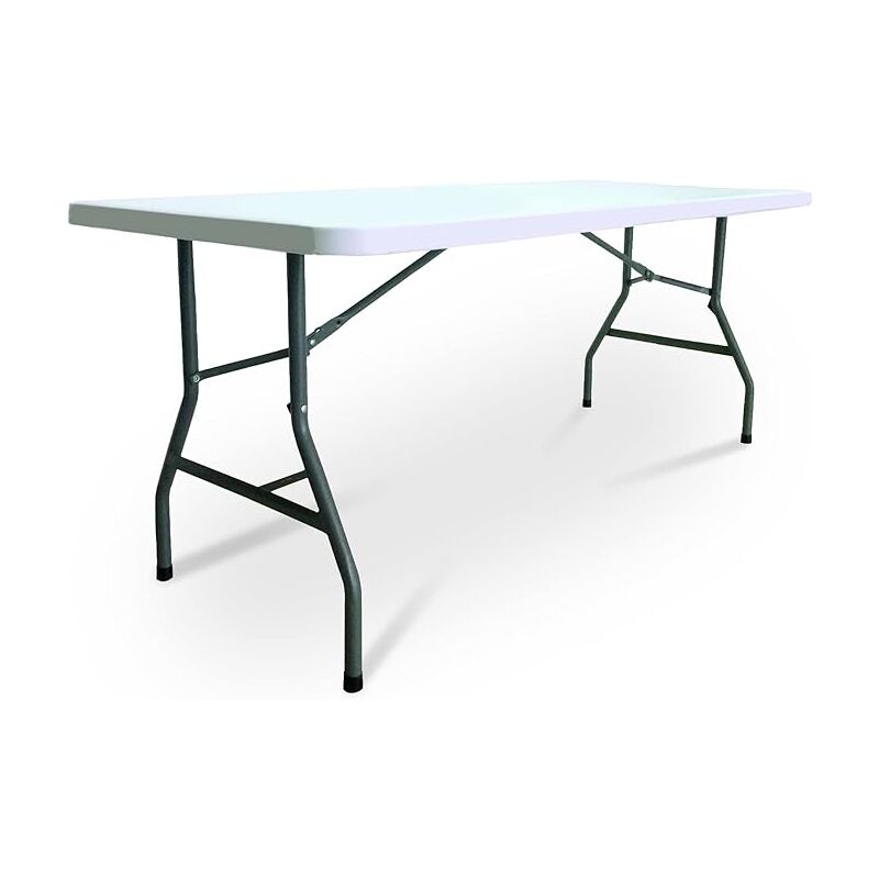 184 x 75 x 74 cm SOLSUN Tavolo Catering pieghevole bianco 184 x 75 x 74 cm SOLSUN Tavolo Catering pieghevole bianco