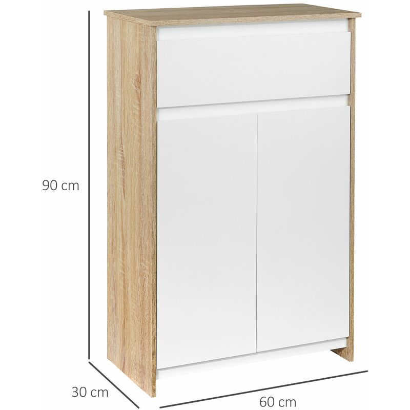 ML-Design Mobiletto da Bagno con Anta e Ripiani 30 x 95 x 30 cm Mobile  Arredo Armadietto Salvaspazio Portaoggetti Armadio a Colonna Terra Multiuso  Multifunzionale per Casa in Legno MDF Bianco 