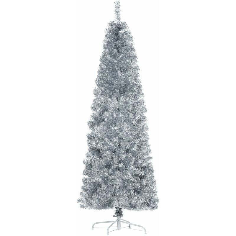 COSTWAY Albero di Natale Innevato 180/230cm, Albero di Natale con 657/1313  Rami Folti e Base di Metallo con Cuscinetti Antiscivolo, Albero di Natale  Realistico per Casa, Ufficio e Negozio (180 cm) 