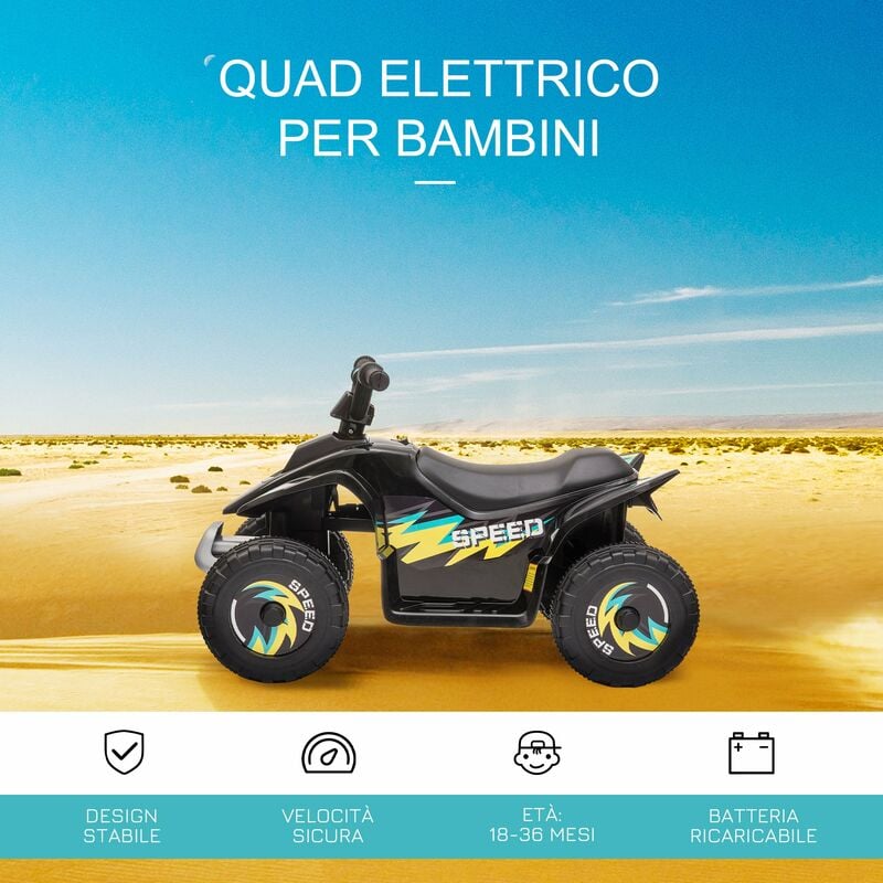 Quad per Bambini Cavalcabile a Spinta con Luci e Suoni, 18-36 Mesi