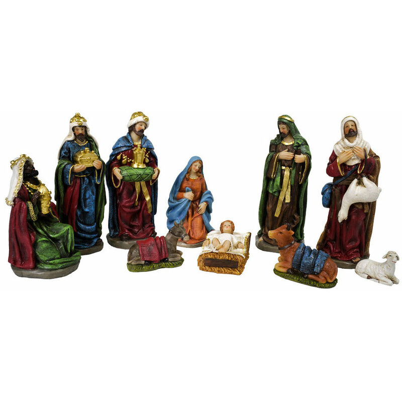 Natività 10 Personaggi H9 cm in Resina