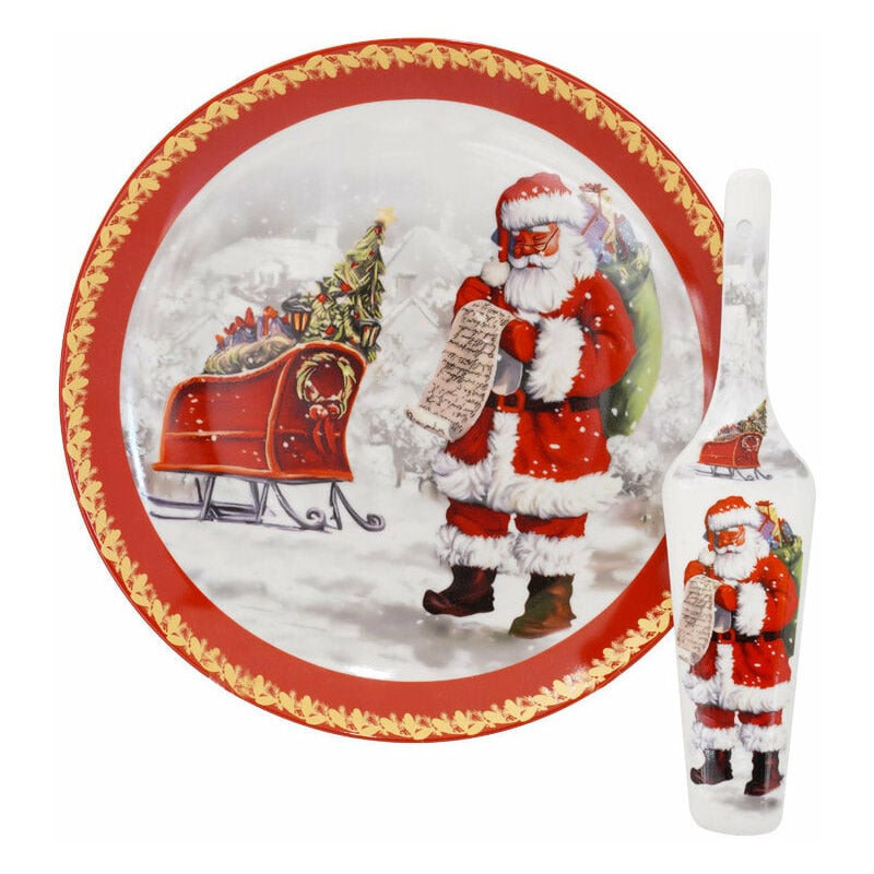 Set Piatto e Paletta di Natale in Ceramica