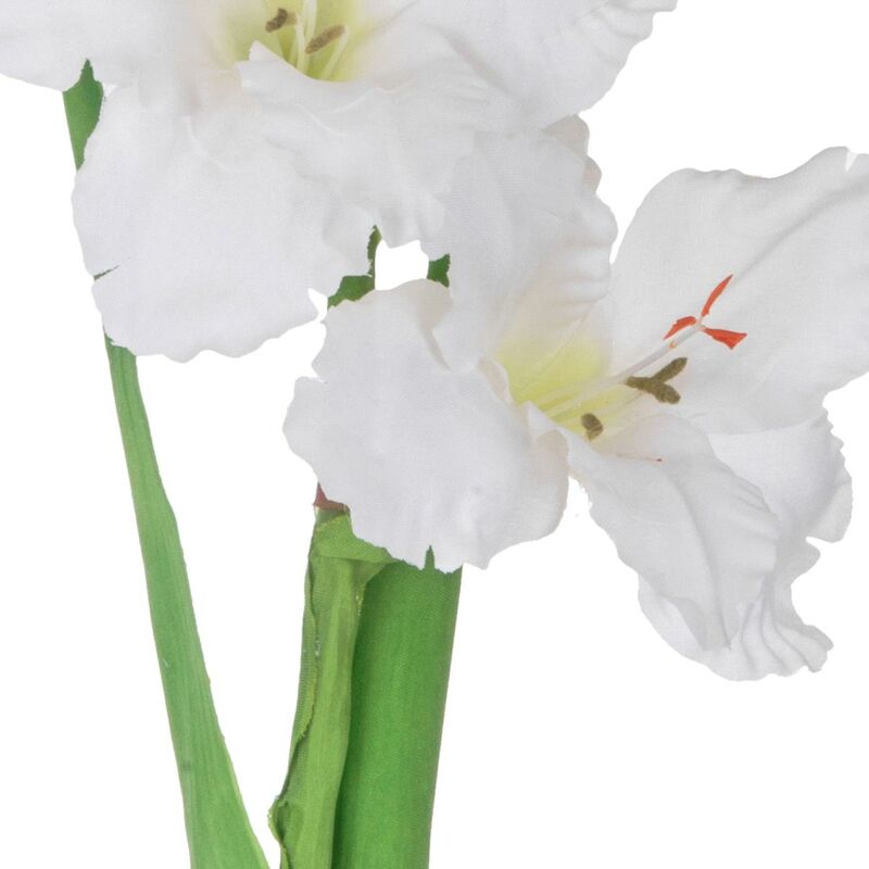 Steli di gladiolo bianchi finti, fiori finti, fiori bianchi, fiori