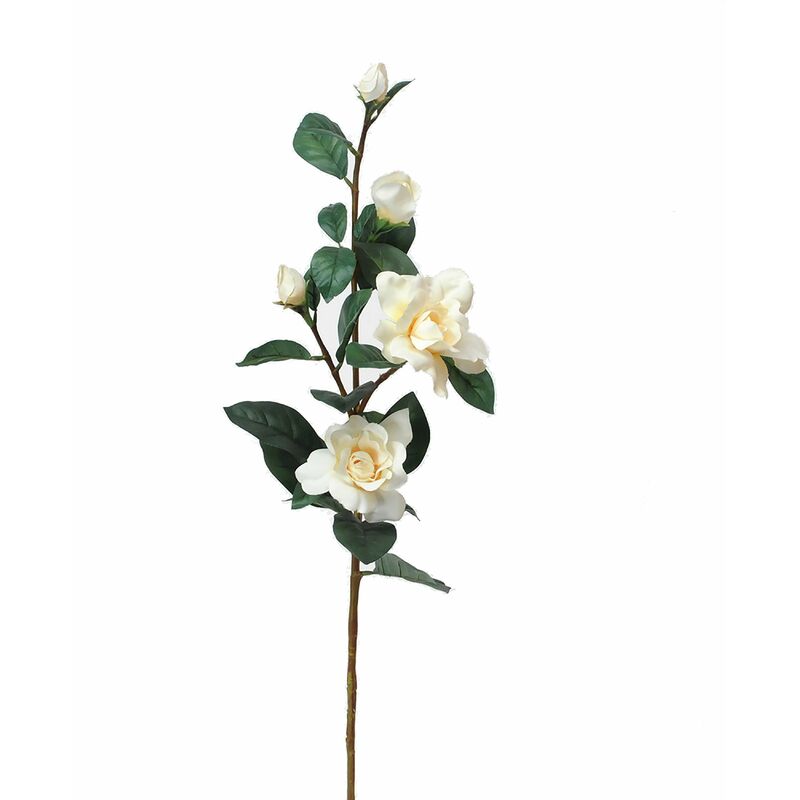 Set 2 Rami Artificiali di Gardenia Altezza 82 cm Bianco